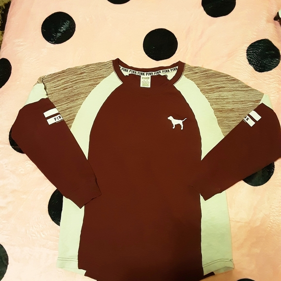 Pink Victoria's Secret Varsity Crew Pullover XS - Picture 2 of 5